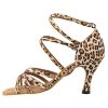 Step into Style with Very Fine Dance Shoes 5008 in Leopard Satin | Flamingo Sportswear