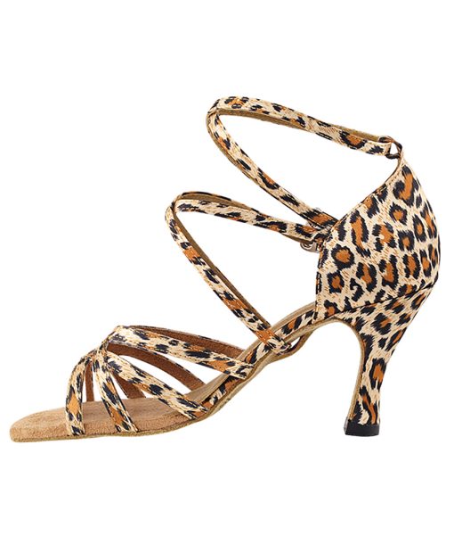 Step into Style with Very Fine Dance Shoes 5008 in Leopard Satin | Flamingo Sportswear