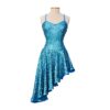 Blue Sequins Ballroom Latin Dance Competition Dress|Ballroom Latin Dance Competition Dress Blue Sequins