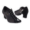 Very Fine Dance Shoes - 1643 - Black Nubuck-Black Mesh size 10 - 2-inch heel|