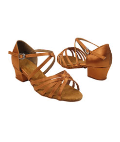 Very Fine Dance Shoes for Girls - 1670CG - Dark Tan Satin
