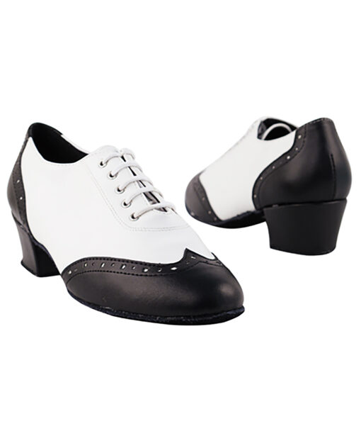 Very Fine Dance Shoes - 2008 - Black-White Leather size 10 - 1.5-inch heel|