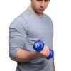 CanDo Vinyl Coated Dumbbell, Blue (5 lb), Pair | Flamingo Sportswear