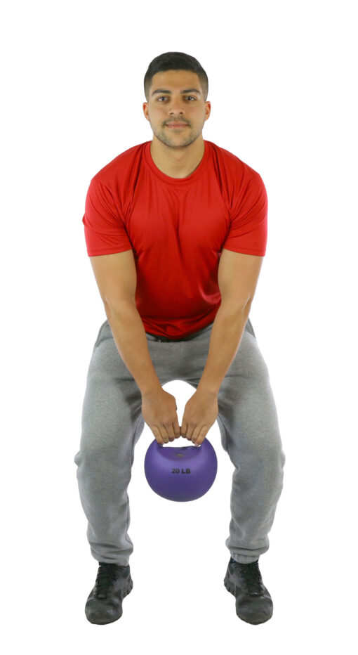 CanDo One Handle Medicine Ball 20 lb Purple - Perfect for Core Training | Flamingo Sportswear