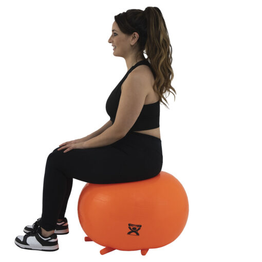 CanDo Inflatable Exercise Ball - with Stability Feet - Orange - 22" (55 cm) | Flamingo Sportswear