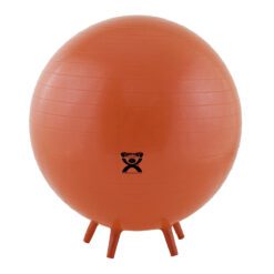 CanDo Inflatable Exercise Ball - with Stability Feet - Red - 30" (75 cm)