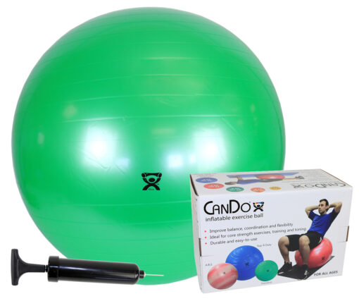 CanDo Inflatable Exercise Ball - Economy Set - Green - 26" (65 cm) Ball, | Flamingo Sportswear