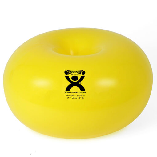 CanDo Donut Ball for Exercise, Stability, and Balance Training - Yellow