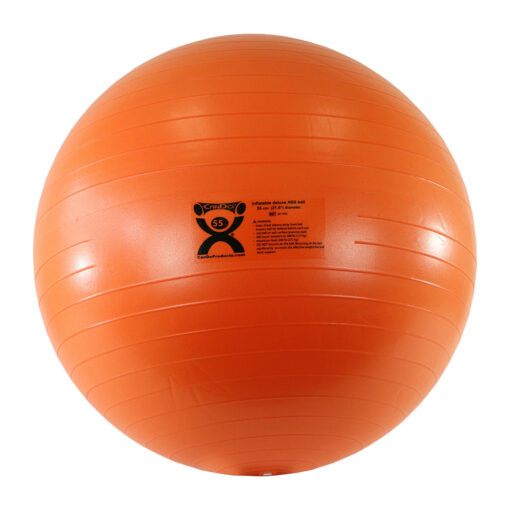 CanDo Inflatable Exercise Ball - ABS Extra Thick - Orange - 22" (55 cm) | Flamingo Sportswear