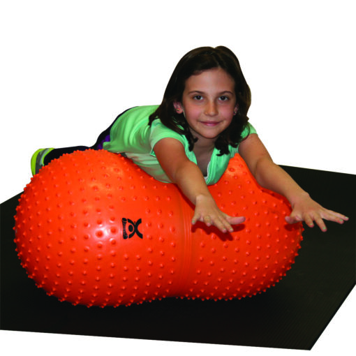 CanDo Inflatable Exercise Sensi-Saddle Roll - Orange - 20" Dia x 39" L | Flamingo Sportswear