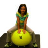 CanDo Inflatable Exercise Ball - with Stability Feet - Yellow - 18" (45 cm) | Flamingo Sportswear