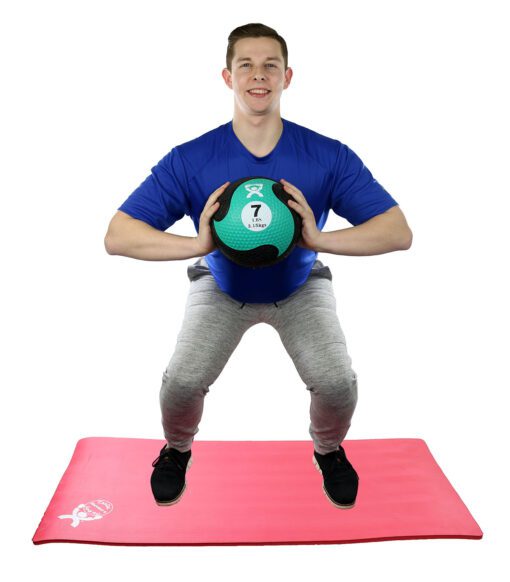 Cando, Firm Medicine Ball, 9" Diameter, Green, 7 Lbs. | Flamingo Sportswear