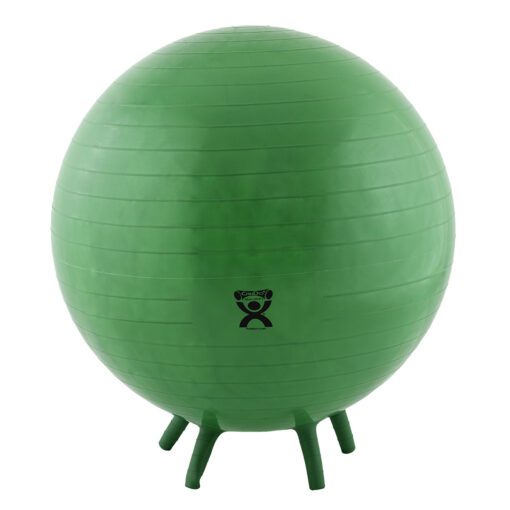 CanDo Inflatable Exercise Ball - with Stability Feet - Green - 26" (65 cm)