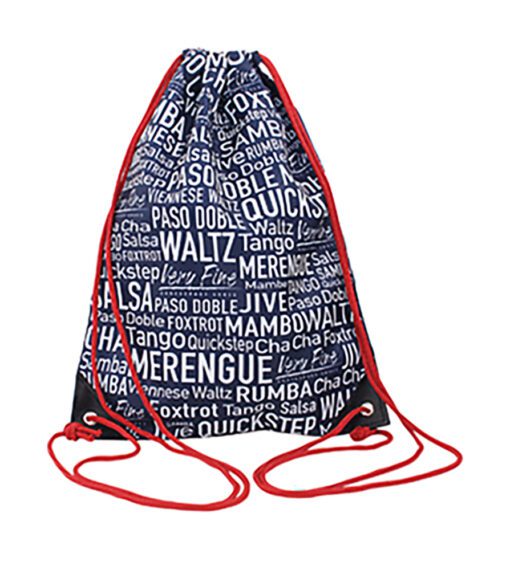 Dance Shoes Drawstring Backpack - Navy Blue | Flamingo Sportswear