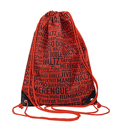 Dance Shoes Drawstring Backpack - Red | Flamingo Sportswear