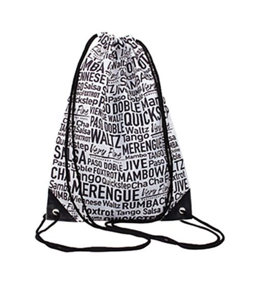 Dance Shoes Drawstring Backpack - White | Flamingo Sportswear