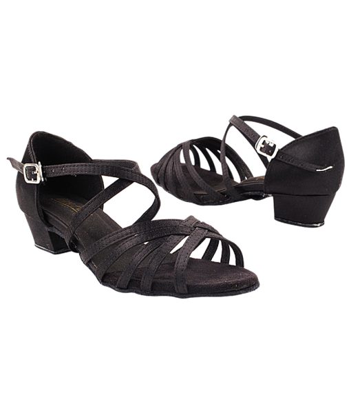 Discover the Perfect Girls Dance Shoes: Very Fine Classic Series 1670CG in Black Satin | Flamingo Sportswear