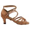 Discover the Elegance of Very Fine Ladies Dance Shoes 5008 in Brown Satin | Flamingo Sportswear