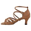 Discover the Elegance of Very Fine Ladies Dance Shoes 5008 in Brown Satin | Flamingo Sportswear