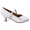 Step into Style with Very Fine Ladies Ballroom Dance Shoes S9138 in White Satin | Flamingo Sportswear