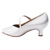 Step into Style with Very Fine Ladies Ballroom Dance Shoes S9138 in White Satin | Flamingo Sportswear