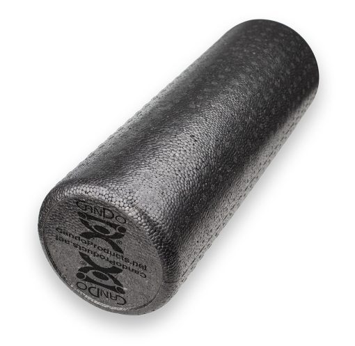 Cando Foam Roller - The Ultimate Muscle Recovery Tool: Black Composite - Extra Firm - 6" X 18" - Round