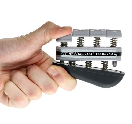 Cando Digi-Flex Hand Exerciser Silver XX-Heavy Finger (11.0 Lb) /Hand (38.0 Lb) | Flamingo Sportswear