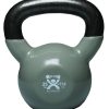 Cando Vinyl-Coated Kettlebell - Silver - 25 lb - Workout & Strength Training | Flamingo Sportswear