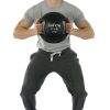 CanDo, Molded Dual Handle Medicine Ball, Black, 17.6 lb. (8 kg) | Flamingo Sportswear