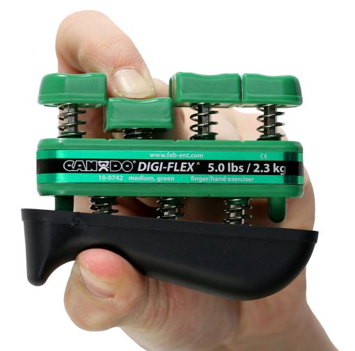 Cando Digi-Flex Hand Exerciser Green Medium - Finger (5.0 Lb) /Hand (16.0 Lb) | Flamingo Sportswear