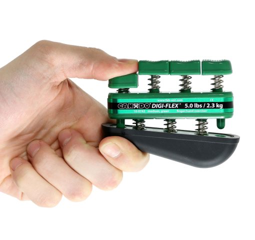 Cando Digi-Flex Hand Exerciser Green Medium - Finger (5.0 Lb) /Hand (16.0 Lb) | Flamingo Sportswear