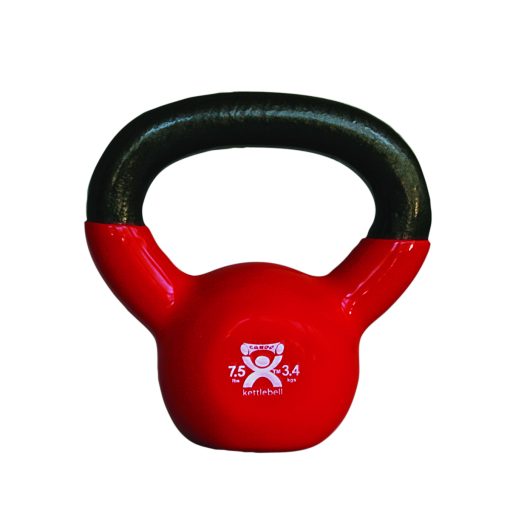 Cando Vinyl-Coated Kettlebell - Red - 7.5 lb - Workout & Strength Training | Flamingo Sportswear