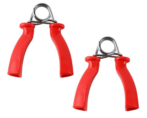 Improving Hand Strength: Fixed Resistance Hand Grips, Medium, Red, Pair